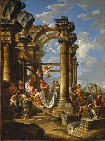 Giovanni Paolo Panini Adoration of the Magi Sweden oil painting art